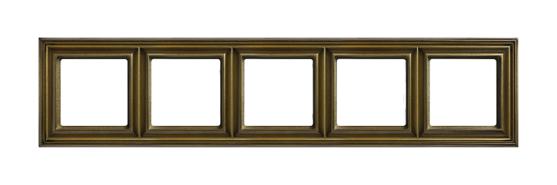 Рамка 5-поста; термопласт; антик; Eco Deco