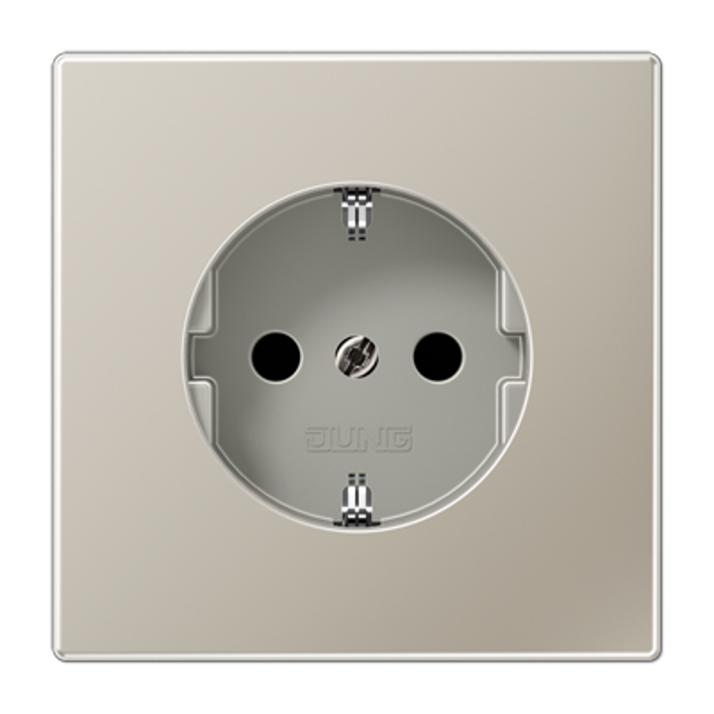 Штепсельная розетка SCHUKO 16А / 250В с защитными шторками, пружинные зажимы; металл; нержавеющая сталь; Edelstahl