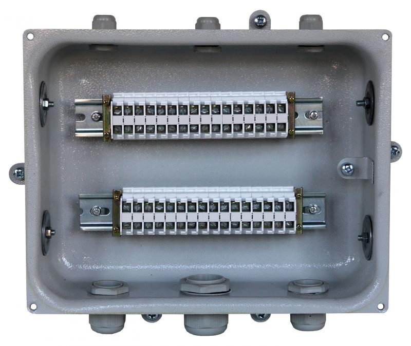 КЗНС-32 У2, 32 зажима, IP54 (пластиковые вводы PG), коробка клеммная