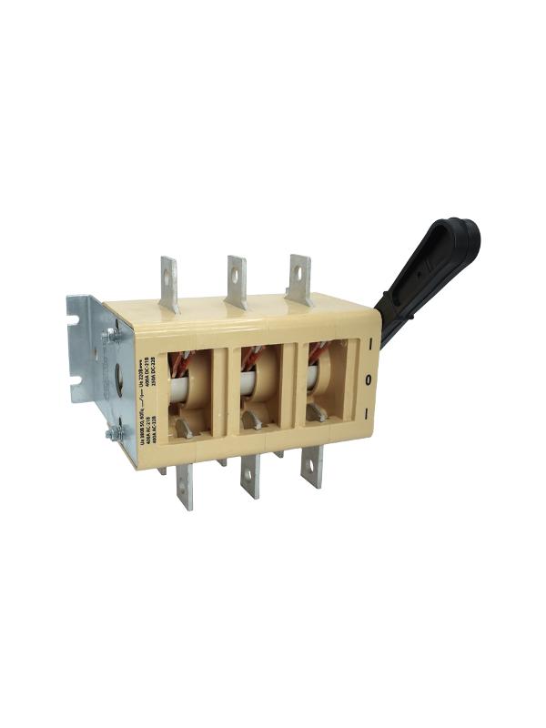 ВР32-37 А 70220-00 УХЛ3, 400А, несъёмная боковая рукоятка, 3-х полюс. на два направления, IP00, выключатель-разъединитель