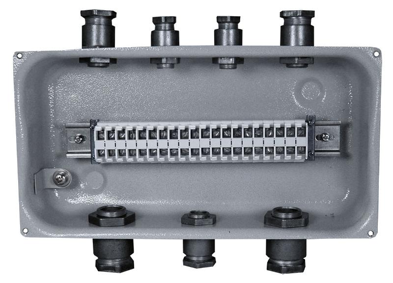 Коробка клеммная У-615 У2, 20 клемм, IP65 (металлические вводы)