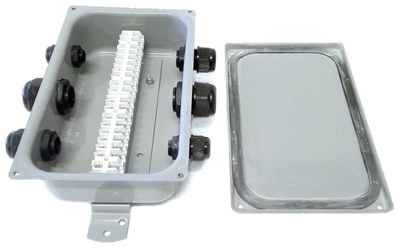 КС-20 У2, 20 клемм, IP65 (пластиковые вводы MG), коробка клеммная