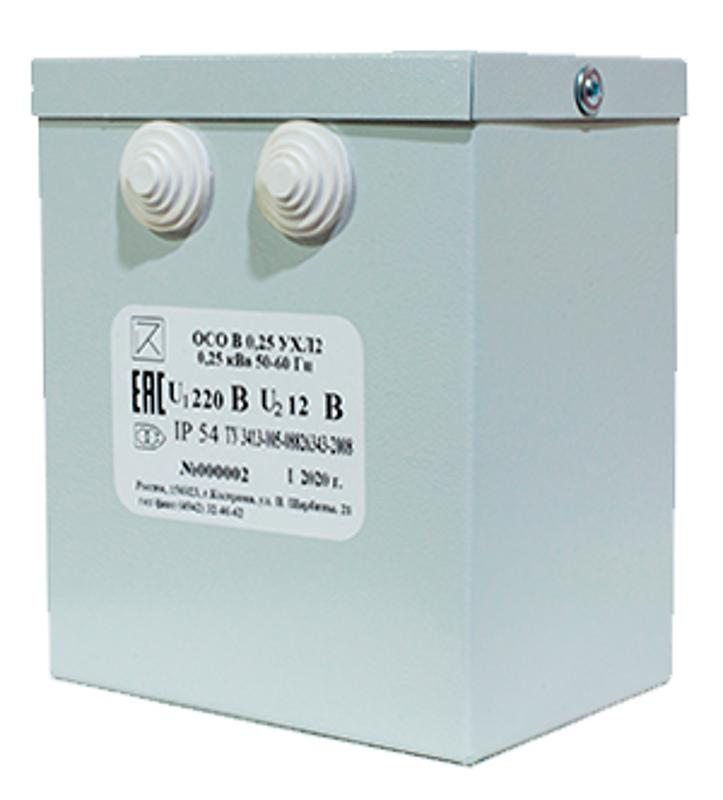 ОСО В-0,25 УХЛ2 220/12, IP54, трансформатор