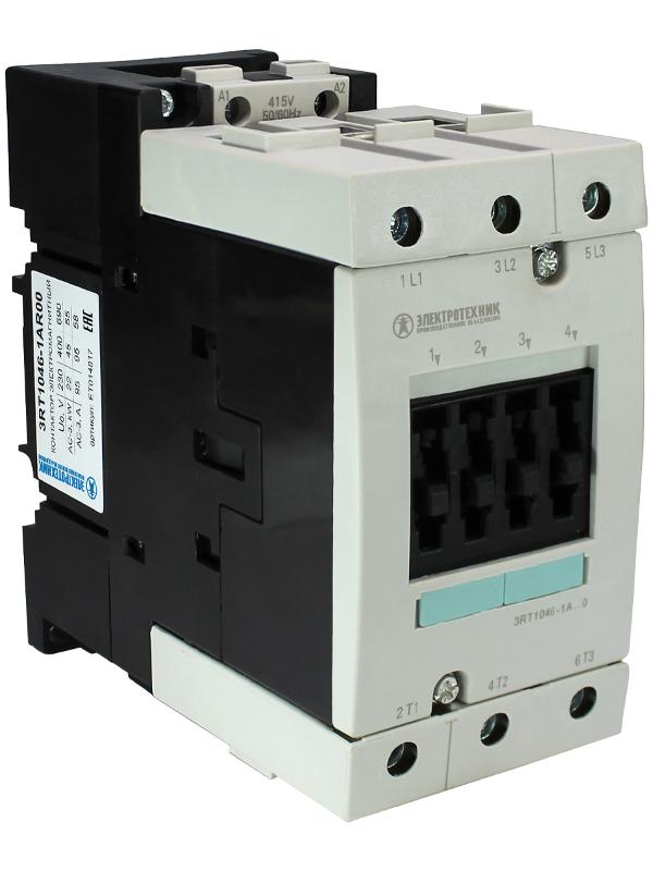 3RT1046-1AR00, 3-пол., 95A, AC-3, 45кВт/400V, 415V AC, 50/60Гц, тип. S3, винт. клеммы, IP20, контактор э/м
