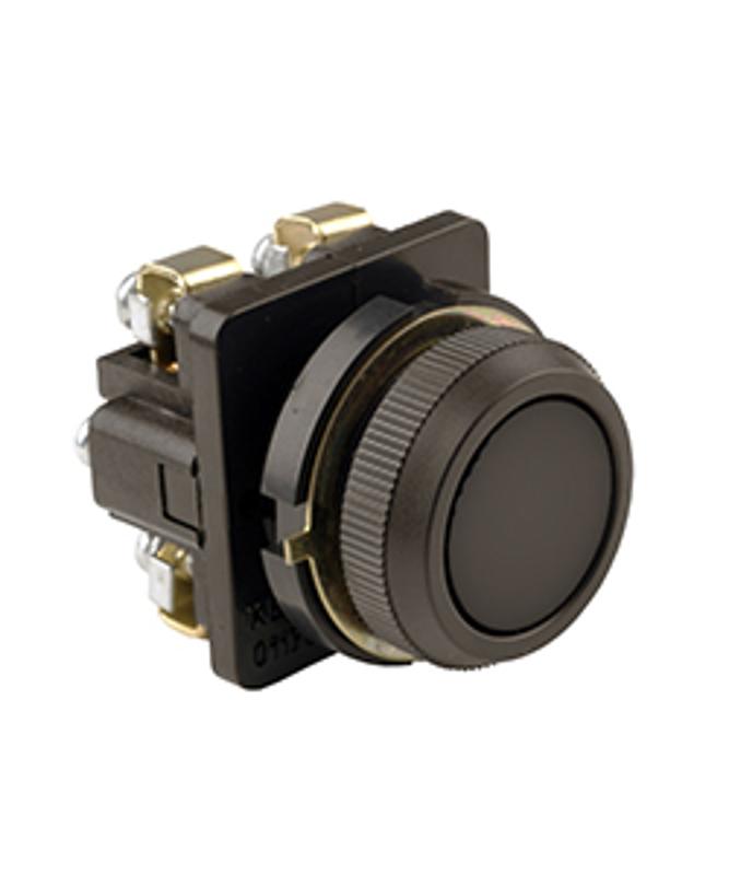 КЕ-011 У3 исп.2, черный, 1з+1р, цилиндр, IP40, 10А, 660В, выключатель кнопочный (ЭТ)