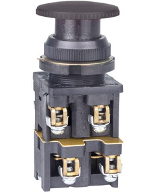 КЕ-022 У3 исп.2, черный, 3з+1р, гриб без фиксации, IP40, 10А, 660В, выключатель кнопочный (ЭТ)
