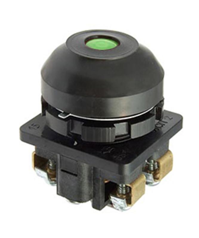 КЕ-081 У2 исп.2, зеленый, 1з+1р, цилиндр, IP54, 10А, 660В, выключатель кнопочный (ЭТ)