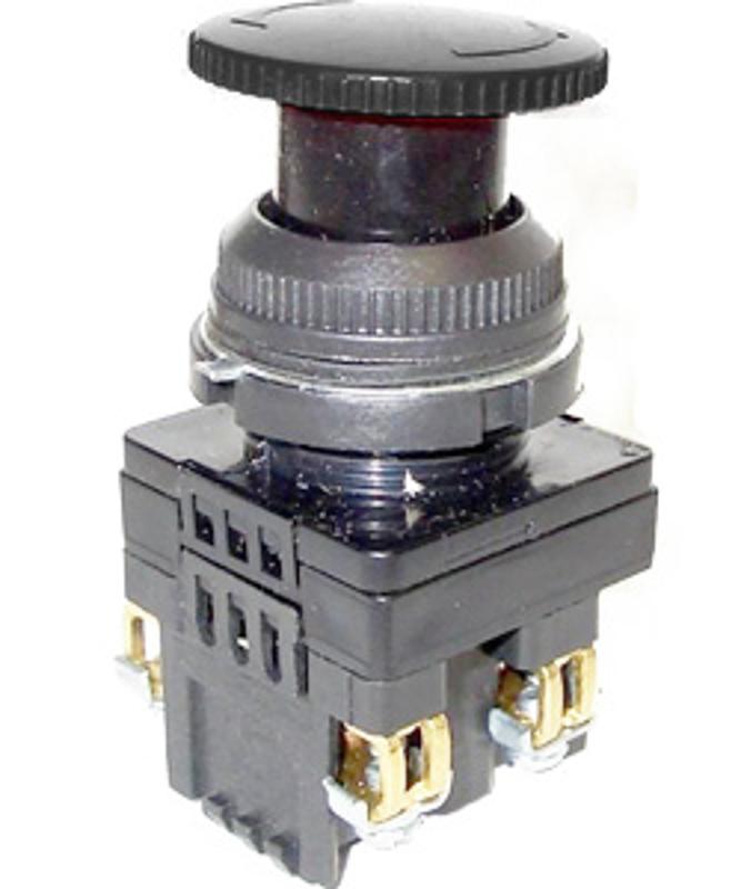 КЕ-141 У2 исп.1, черный, 2з, гриб с фиксацией, IP54, 10А, 660В, выключатель кнопочный (ЭТ)