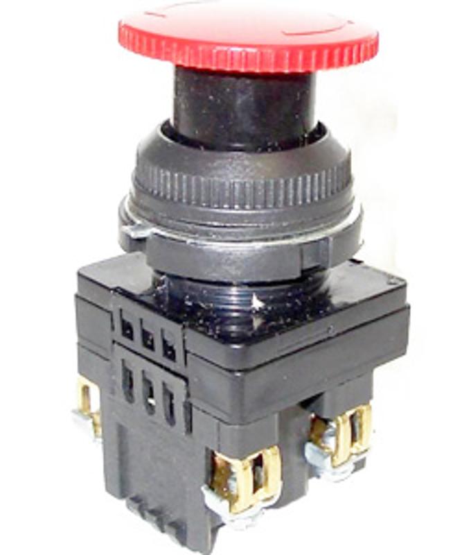 КЕ-141 У2 исп.4, красный, 1з, гриб с фиксацией, IP54, 10А, 660В, выключатель кнопочный (ЭТ)