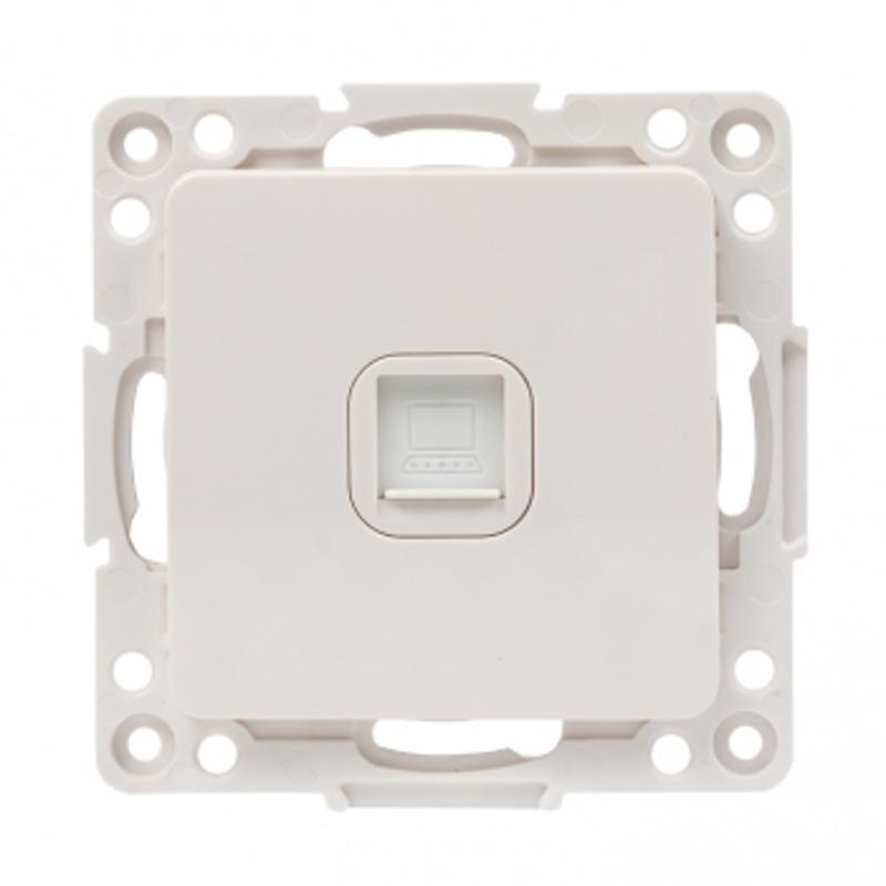 Стокгольм Механизм Розетки RJ-45 1-местной белый PROxima