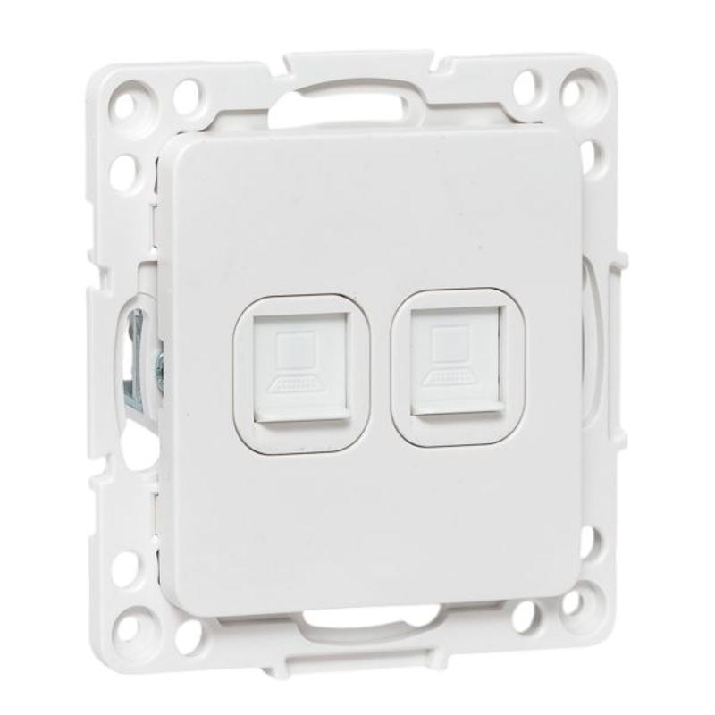 Стокгольм Механизм розетки RJ-45 2-местной белый