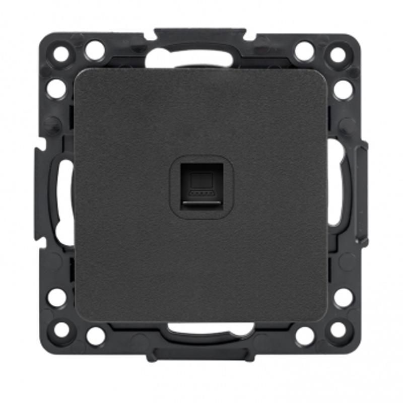 Стокгольм Механизм Розетки RJ-45 1-местной черный PROxima