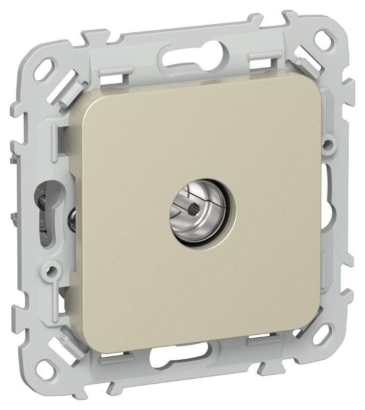 FLITE Розетка TV экран. оконечная тип M РТВм-1-1-1-ФлШ шампань