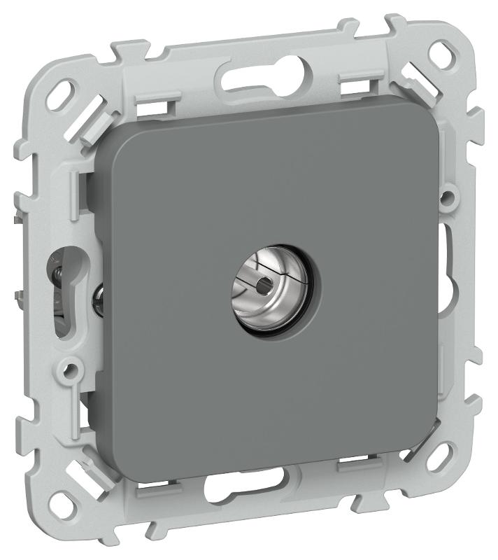 FLITE Розетка TV экран. проходная тип M РТВм-1-1-2-ФлМА мокрый асфальт
