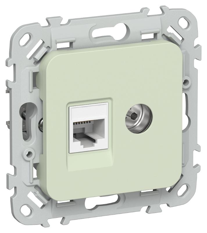 FLITE Розетка 2-ая RJ45/TV кат.5Е UTP РКТВ5е-2-0-ФлП панг