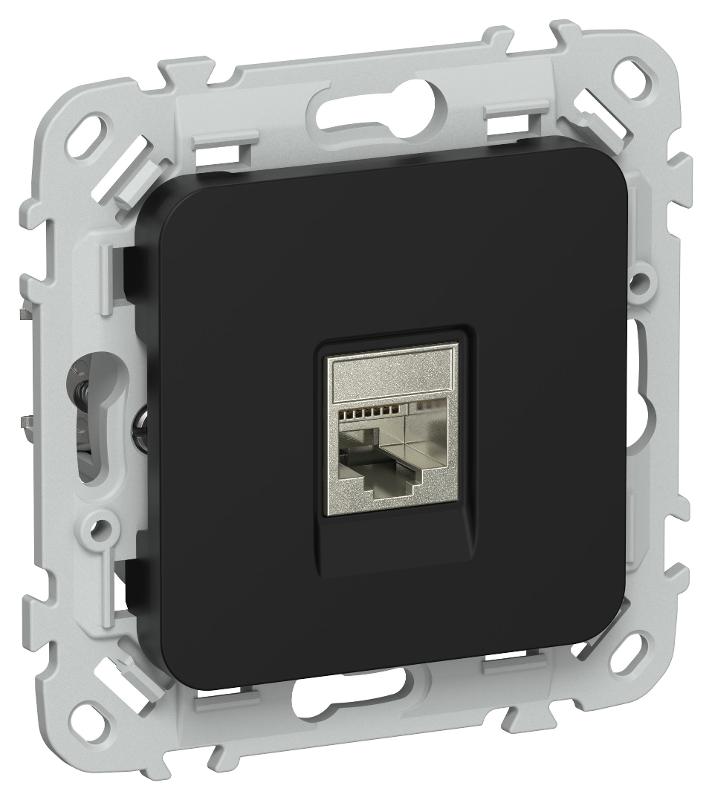 FLITE Розетка компьютерная RJ45 кат.5Е STP РК5е-1-1-ФлЧ черный