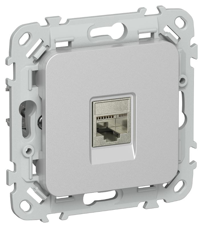 FLITE Розетка компьютерная RJ45 кат.5Е STP РК5е-1-1-ФлА алюминий