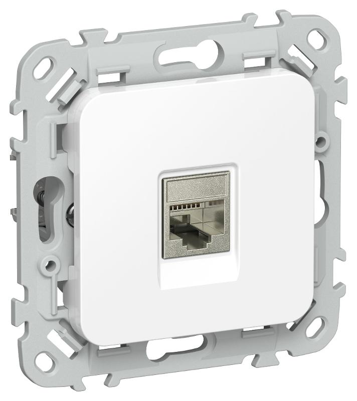 FLITE Розетка компьютерная RJ45 кат.6 STP РК6-1-1-ФлБ белый