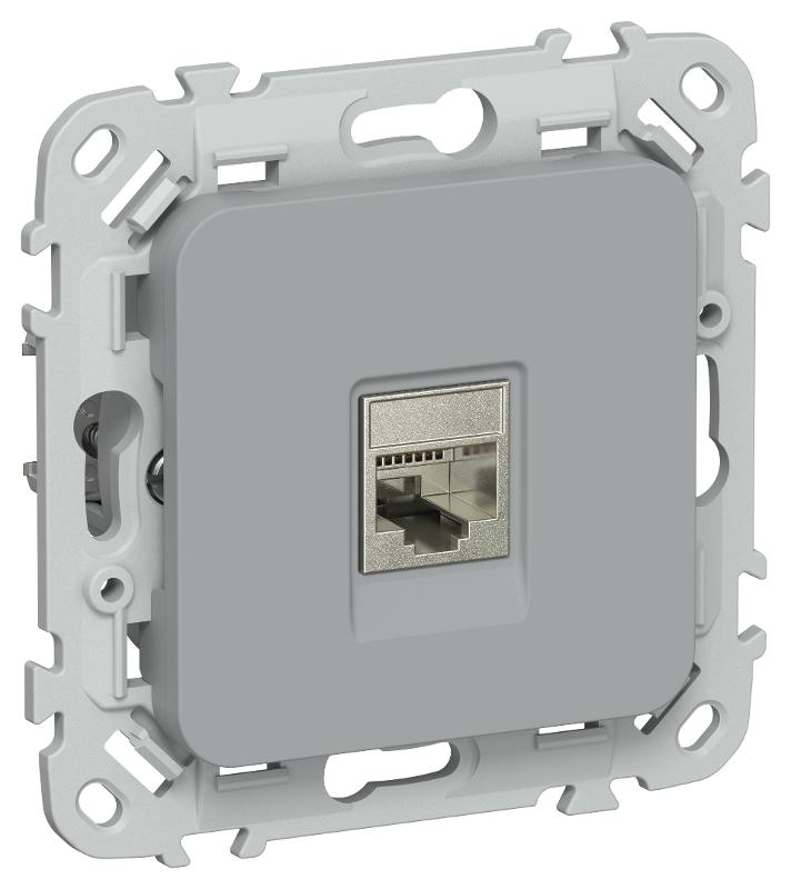 FLITE Розетка компьютерная RJ45 кат.6 STP РК6-1-1-ФлС серый