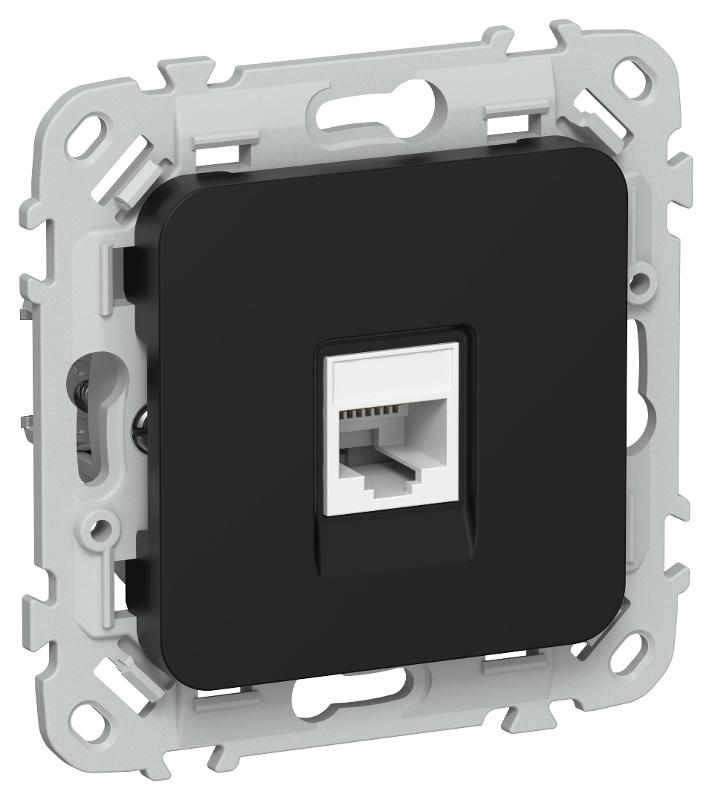 FLITE Розетка компьютерная RJ45 кат.5Е UTP РК5е-1-0-ФлЧ черный