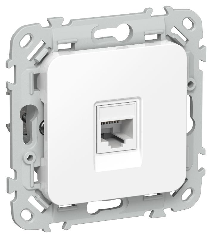 FLITE Розетка компьютерная RJ45 кат.6 UTP РК6-1-0-ФлБ белый