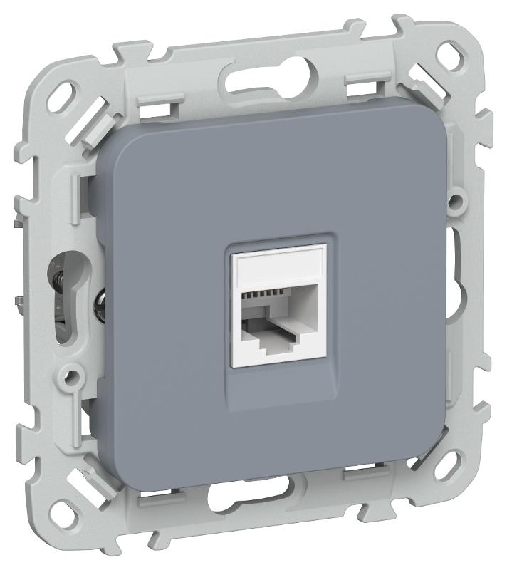 FLITE Розетка компьютерная RJ45 кат.6 UTP РК6-1-0-ФлМ маренго