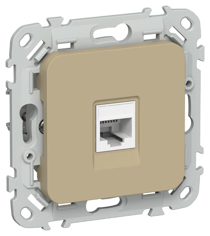 FLITE Розетка компьютерная RJ45 кат.6 UTP РК6-1-0-ФлХ хаки