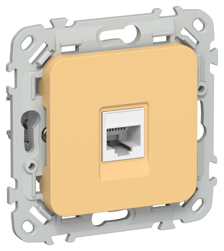 FLITE Розетка компьютерная RJ45 кат.6 UTP РК6-1-0-ФлЗ золотарник