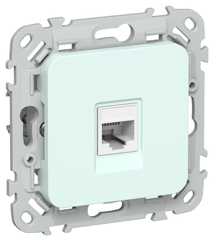FLITE Розетка компьютерная RJ45 кат.6 UTP РК6-1-0-ФлХЛ холодный лед