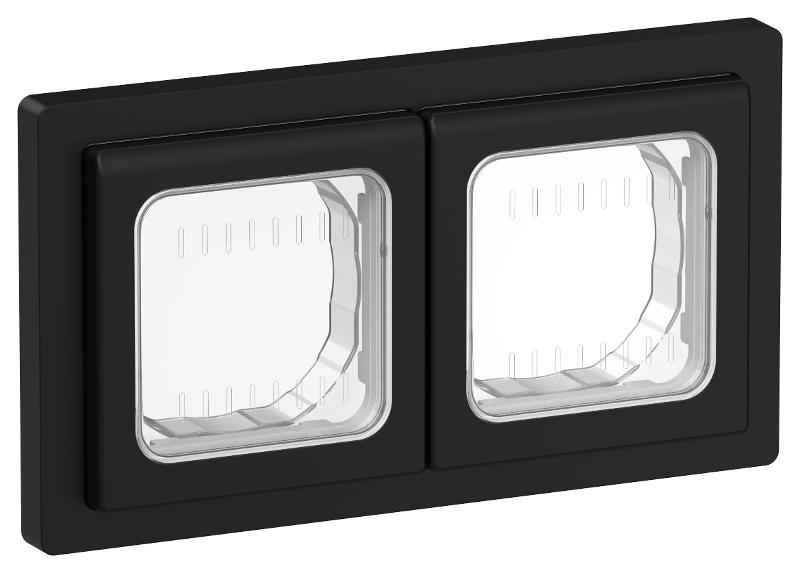 FLITE Рамка 2-местная IP55 Рпро-2-55-ФлЧ черный