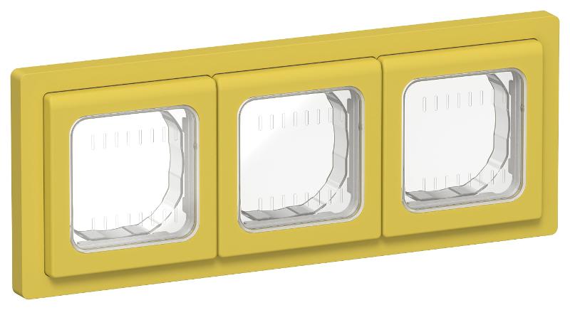 FLITE Рамка 3-местная IP55 Рпро-3-55-ФлЖК желтый карри