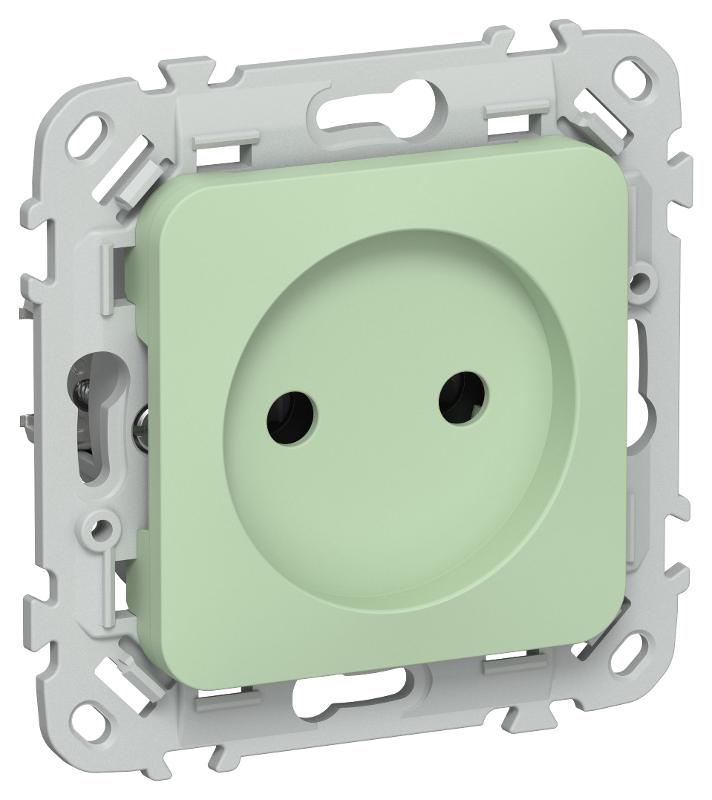 FLITE Розетка без заземления без шторок 10А РС01-0-ФлФ фисташковый