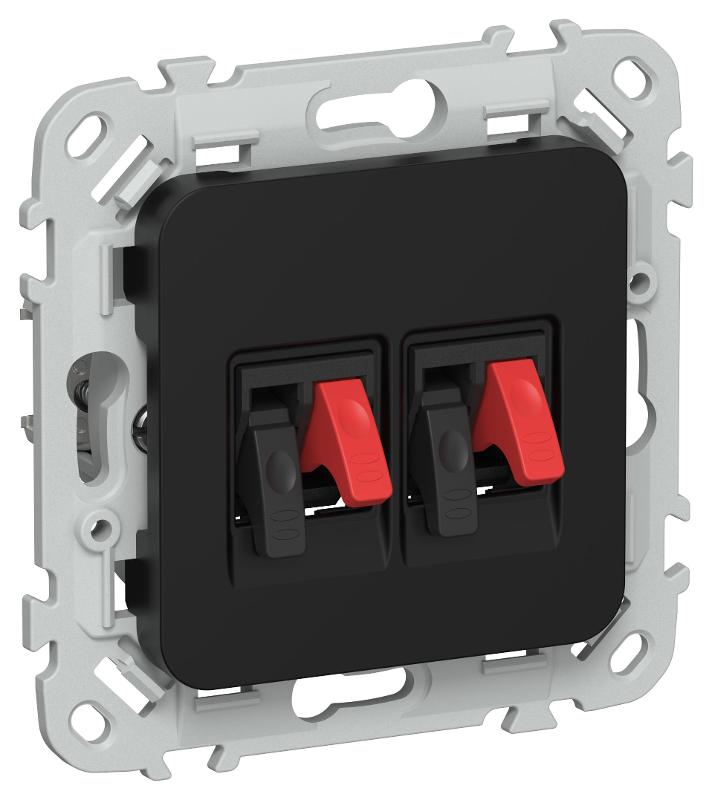 FLITE Розетка 2-ая аудио РА-2-ФлЧ черный