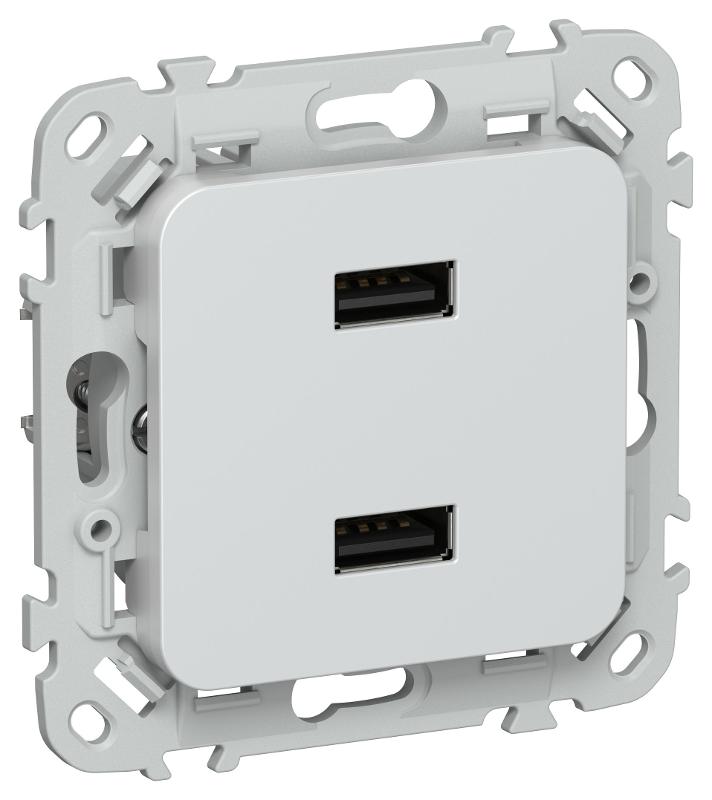 FLITE Розетка USB A+A 2,1А РЮ-2-ФлЖ жемчуг