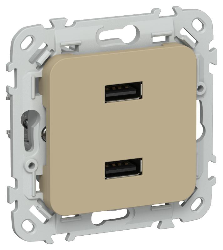 FLITE Розетка USB A+A 2,1А РЮ-2-ФлХ хаки