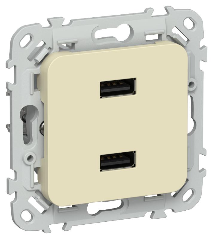 FLITE Розетка USB A+A 2,1А РЮ-2-ФлН навахо