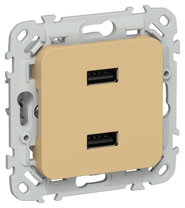 FLITE Розетка USB A+A 2,1А РЮ-2-ФлШм шамуа