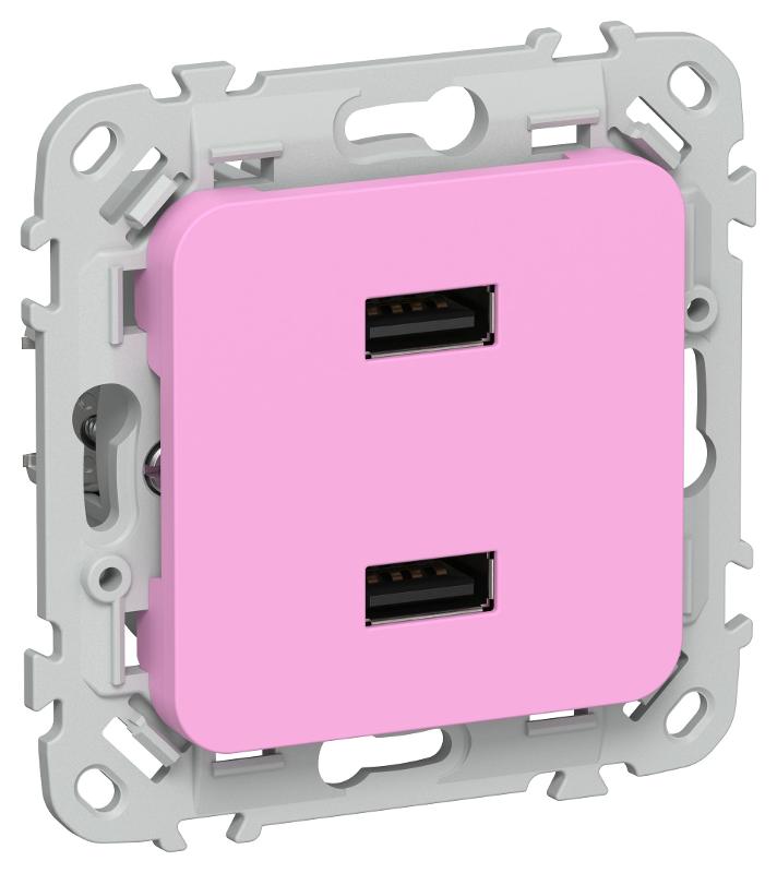 FLITE Розетка USB A+A 2,1А РЮ-2-ФлПр пурпурный