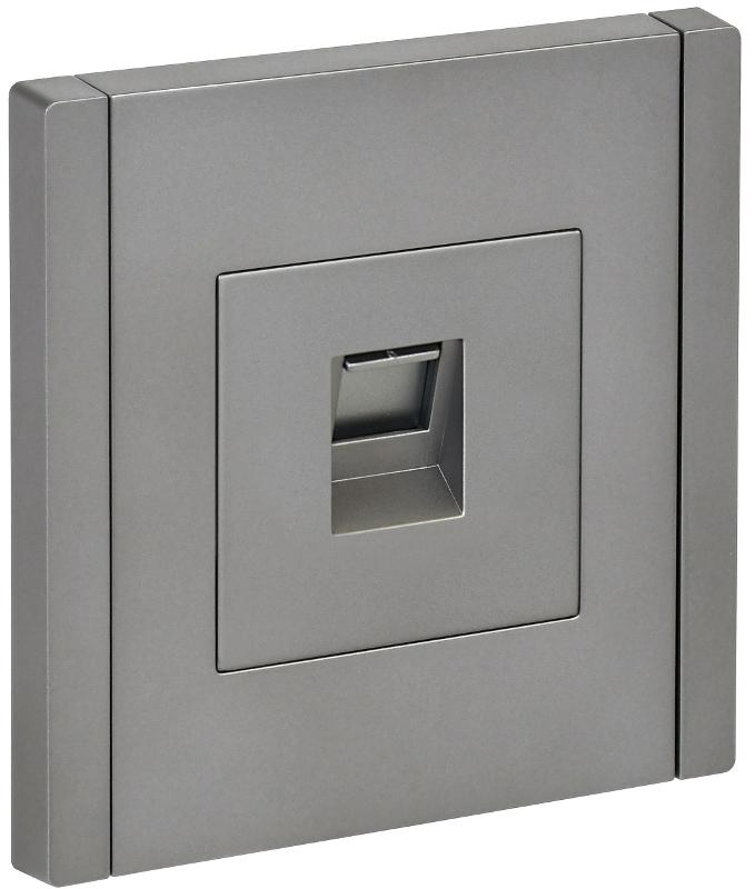 FORTE&PIANO Розетка комп. RJ45 кат.5E FP532 сталь