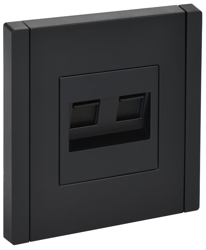 FORTE&PIANO Розетка комп. 2-ая RJ45 кат.5E FP133 черный