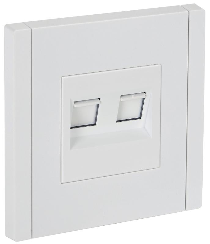 FORTE&PIANO Розетка двойная RJ11+RJ45 кат.5E FP235 белый