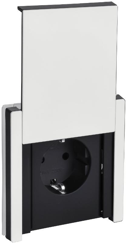 FORTE&PIANO Розетка с заземлением со шторками с крышкой в/к 16А IP44 FP221M белый