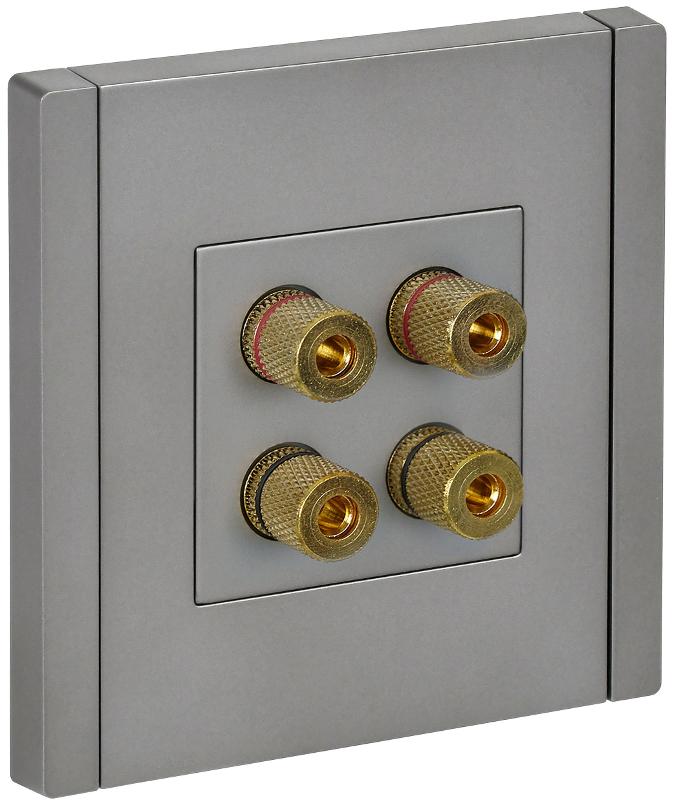 FORTE&PIANO Аудиорозетка 4-местная FP539 сталь