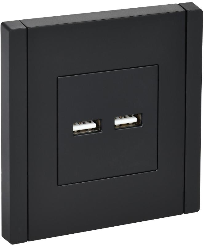 FORTE&PIANO Розетка USB A+A 3,1А FP149 черный