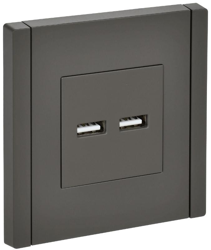 FORTE&PIANO Розетка USB A+A 3,1А FP349 серый