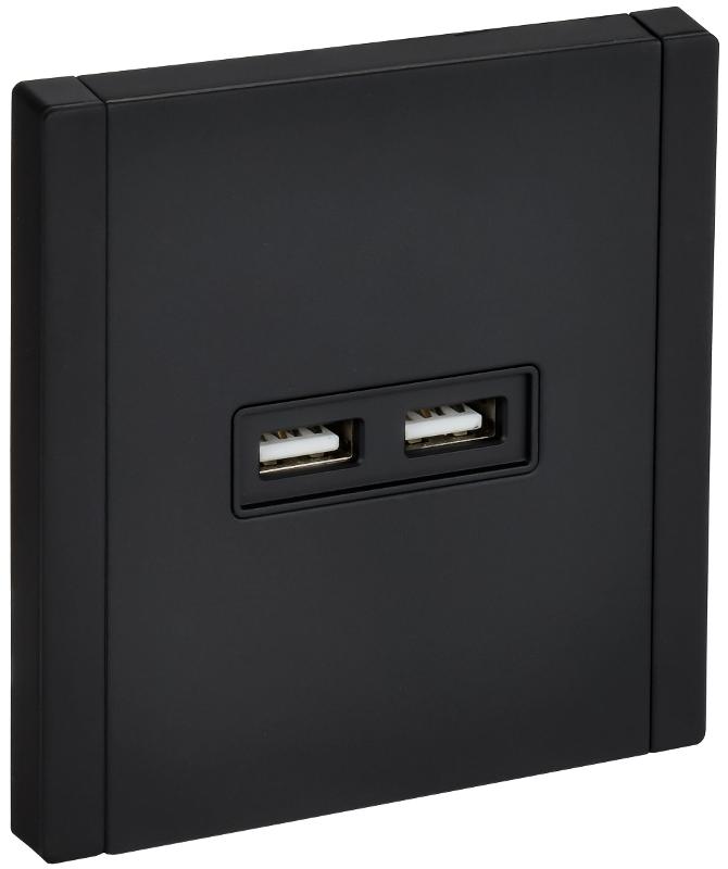 FORTE&PIANO Розетка USB A+A 3,1А FP149M черный