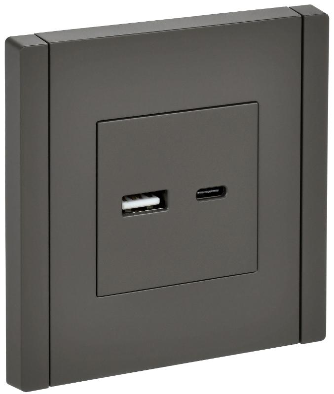 FORTE&PIANO Розетка USB A+C 18Вт FP351 серый