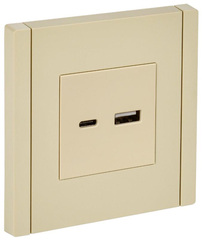 FORTE&PIANO Розетка USB A+C 18Вт FP451 ваниль