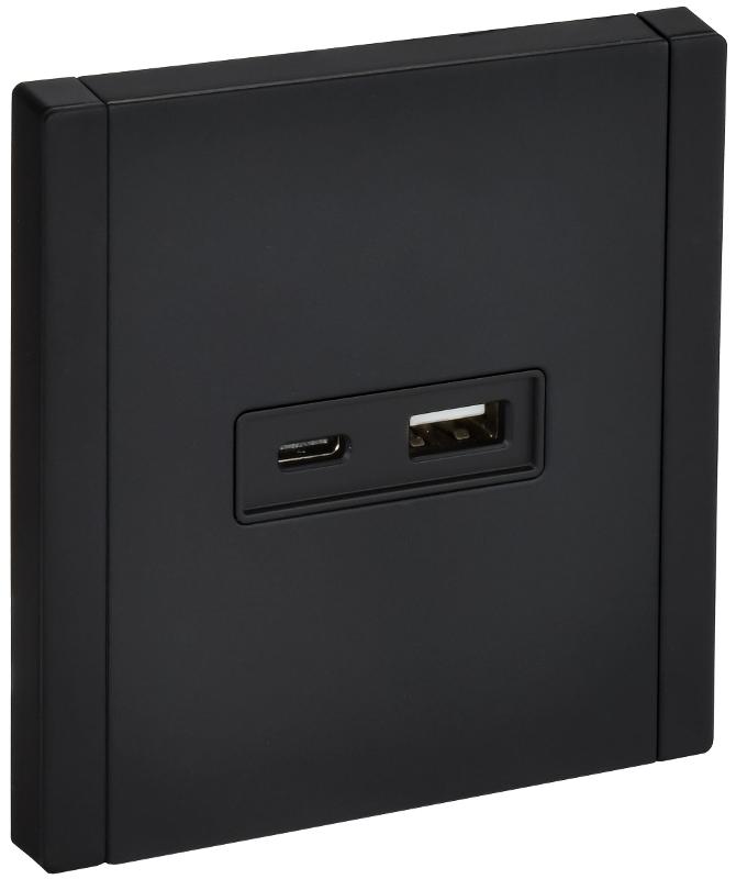 FORTE&PIANO Розетка USB A+C 18Вт FP151M черный