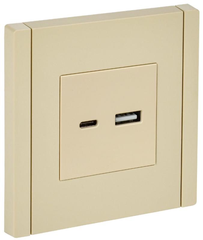 FORTE&PIANO Розетка USB A+C 3,1А FP450 ваниль